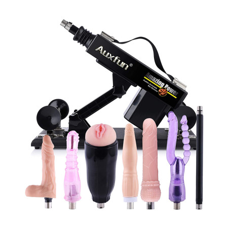 Auxfun Sex Machine for Couples with Dildos and Masturbator