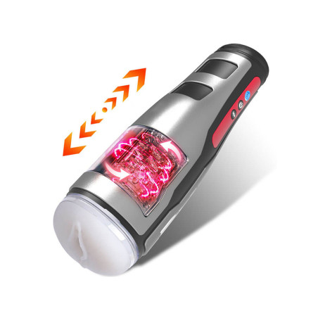 Thrusting Male Masturbator with Led Display Screen 10 Thrusts Rotations