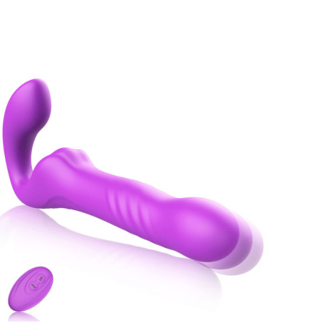 Thrusting Strapless Strap On Vibrator With 3 Thrusts 7 Vibrations