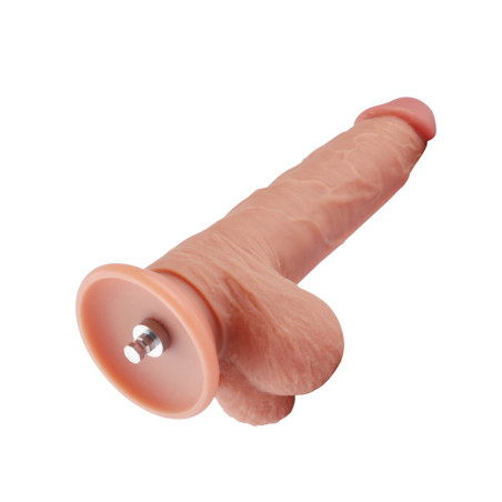 Hismith 8.9" Silicone Dildo with Complete Scrotum for Hismith Premium Sex Machine with KlicLok System