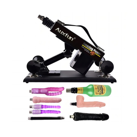 Auxfun Cost-effective Sex Machine Kit with Extra Attachments