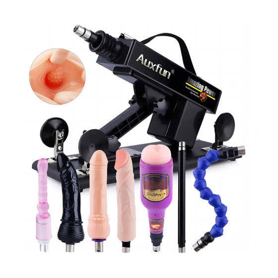 Auxfun Cheap Sex Machine Kit for Anus & Penis