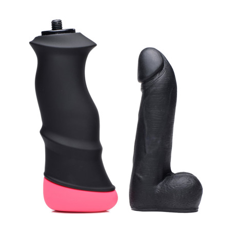 Mega-Pounder Hand-held Thrusting Silicone Dildo