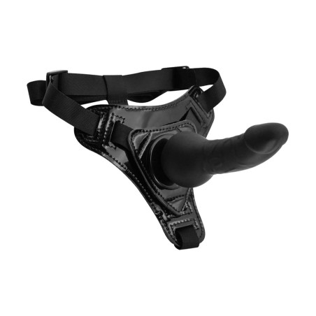 Black Adjustable Waist Strap On Harness 5.5" Dildo