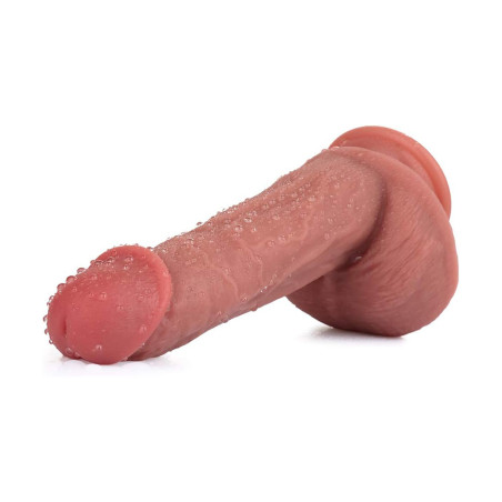 SXOVO 8.27 inch Double Layered Realistic Silicone Dildo for Adults with Hands-Free Suction Cup