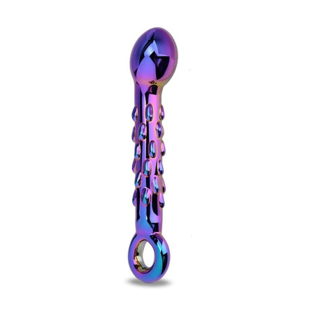 Cemil Rainbow Glass G Spot Anal Dildo